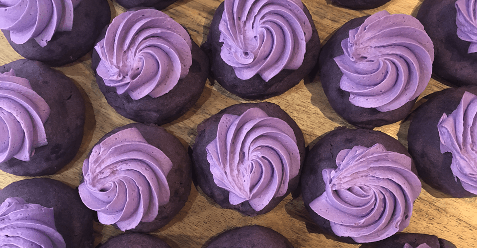 Delicious Ube Cookie from Warm Belly Bakery