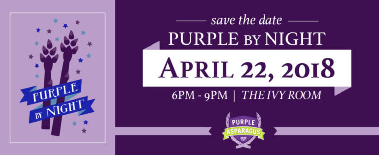 Purple Asparagus Hosts Purple By Night April 22
